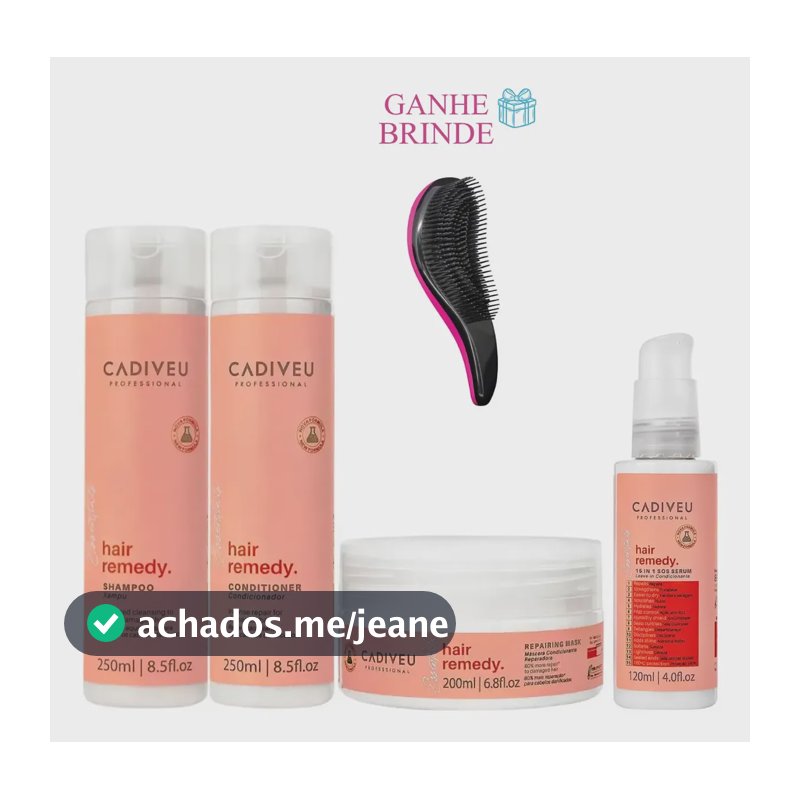 Cadiveu Kit Hair Remedy Reparação + Sos Serum 150ml