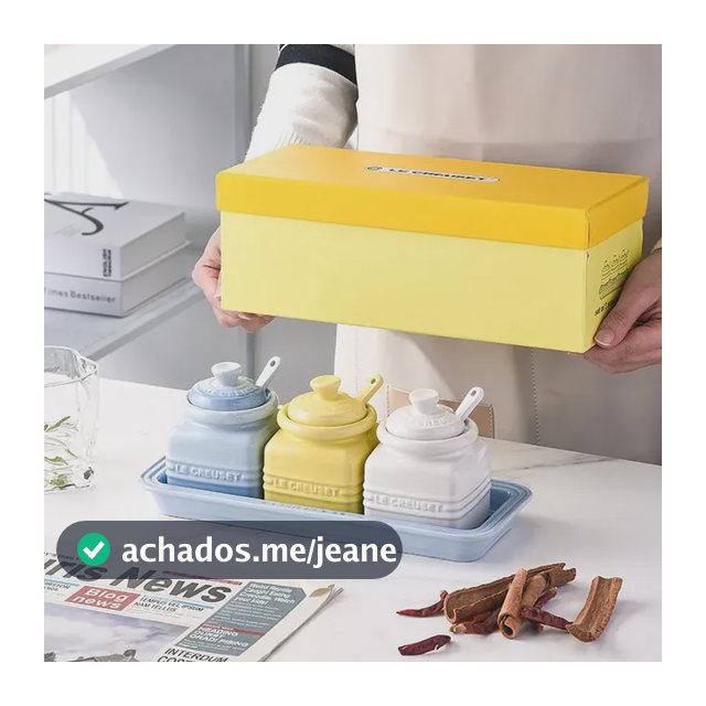 Conjunto De Frascos De Condimentos Cerâmicos Le Creuset Maca