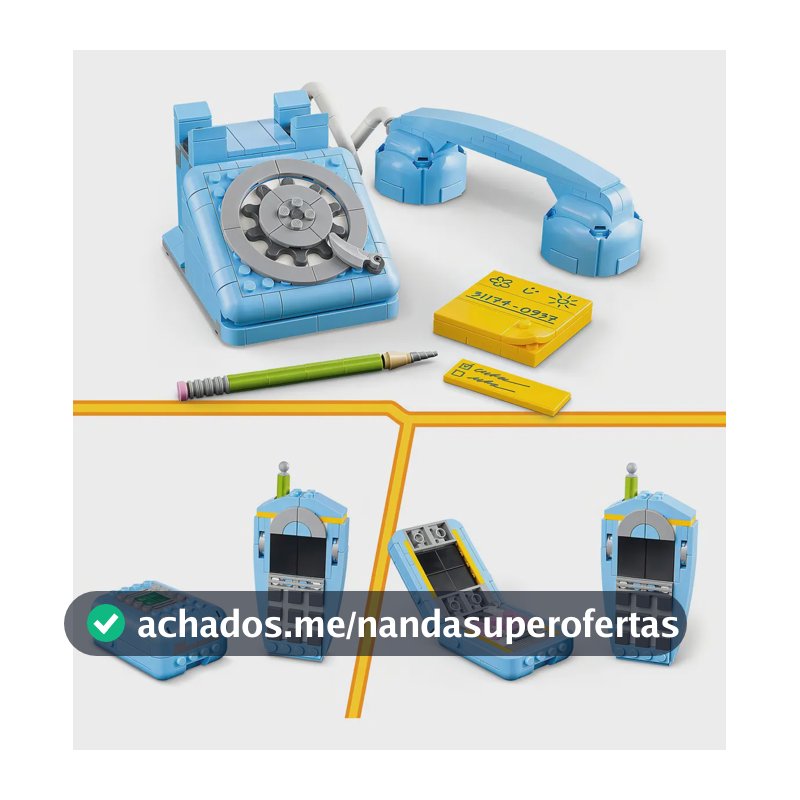 Telefone retrô LEGO® Creator 3 em 1, brinquedos nostálgicos 31174 383 3 em 1