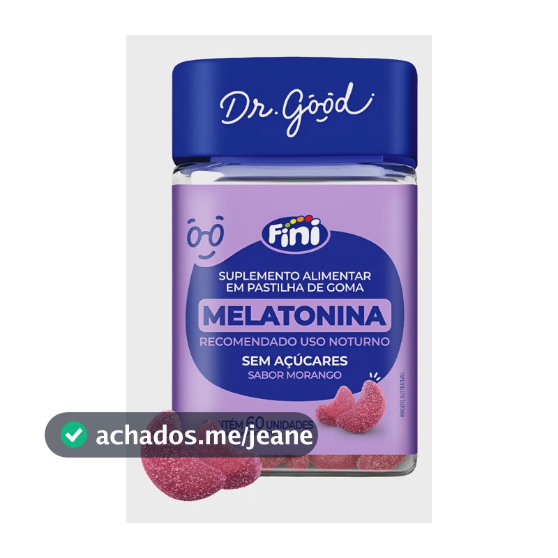 Fini Dr Good Melatonina Gomas Morango 60 Unidades Morango