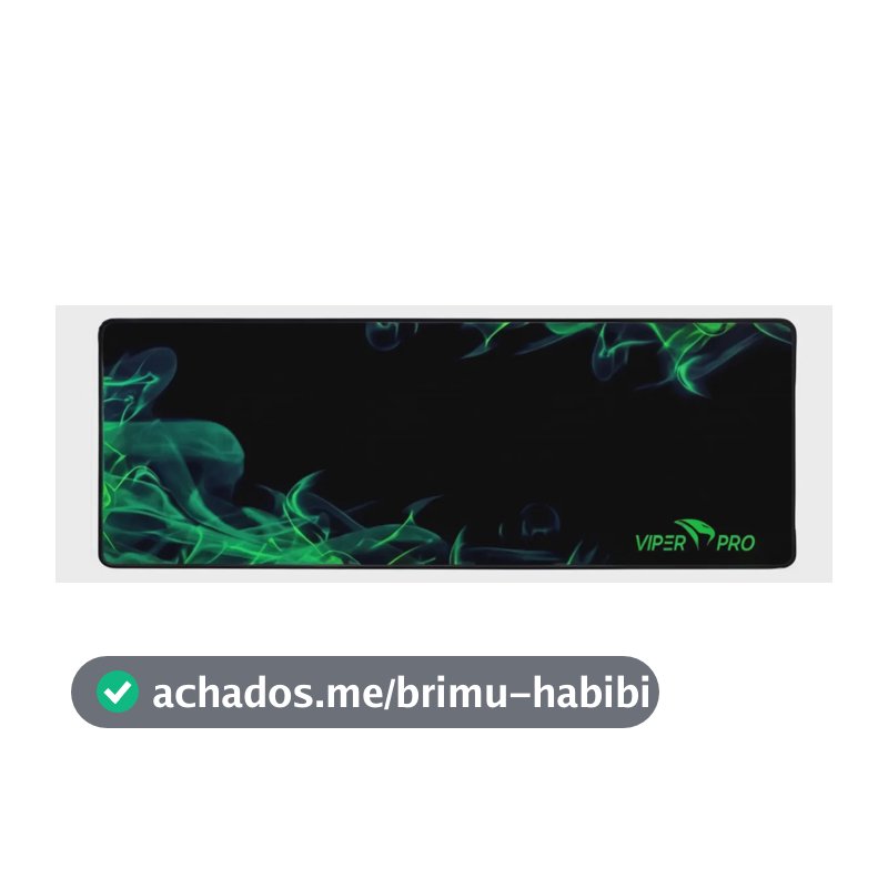Mouse Pad Gamer Extra Grande Viper Pro Python 900x300mm Para Melhor Desempenho Preto E Verde Preto E Verde