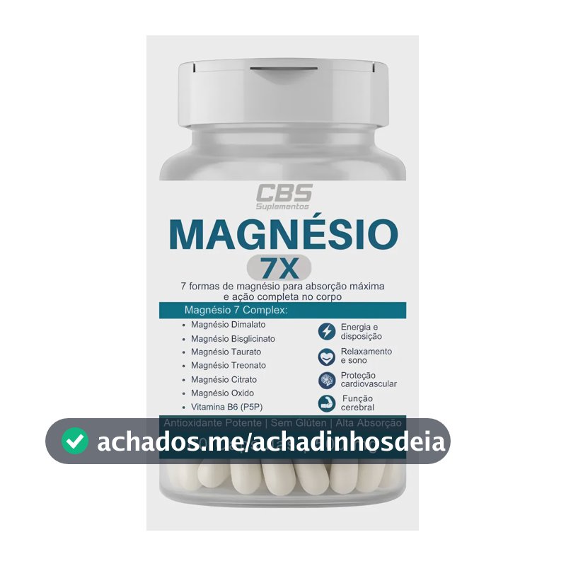 1x Magnésio 7x Suplemento Sono Profundo 60 Caps Sem Sabor | Envio Em 24h
