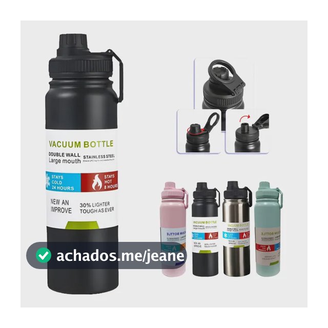 800mlgarrafa Térmica Água Squeeze Inox Academiaquente E Frio
