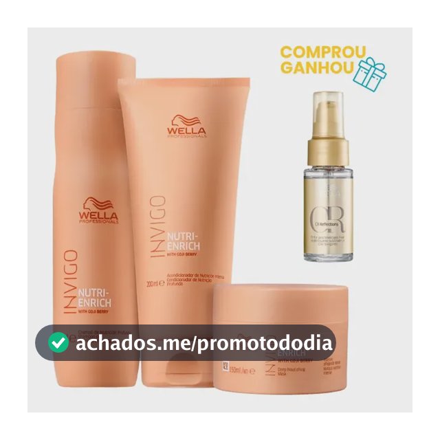 Kit Enrich Shampoo, Cond, Másc E Oil Reflections - Wella