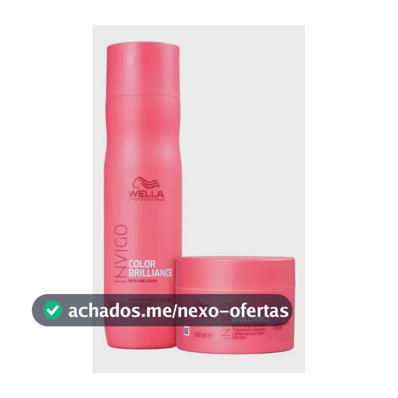 Kit Wella Invigo Color Brilliance: Shampoo 250ml e Máscara 150ml para Cabelos Coloridos