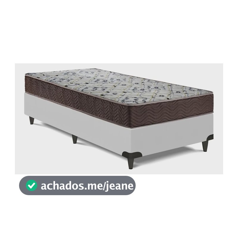 Cama Box E Colchão Iso 150 D45 - Solteiro (78x188)- Ortobom Estampado