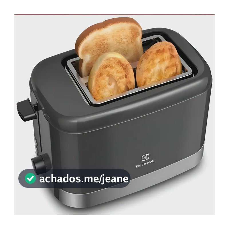 Torradeira Elétrica Electrolux De Pão De Forma E Pão Francês Preto