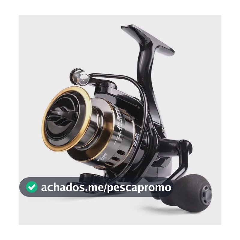 Molinete De Pesca He 6000 18+1 Rolamentos Drag 9kg 5.2:1 Preto 1000 Direito/esquerdo