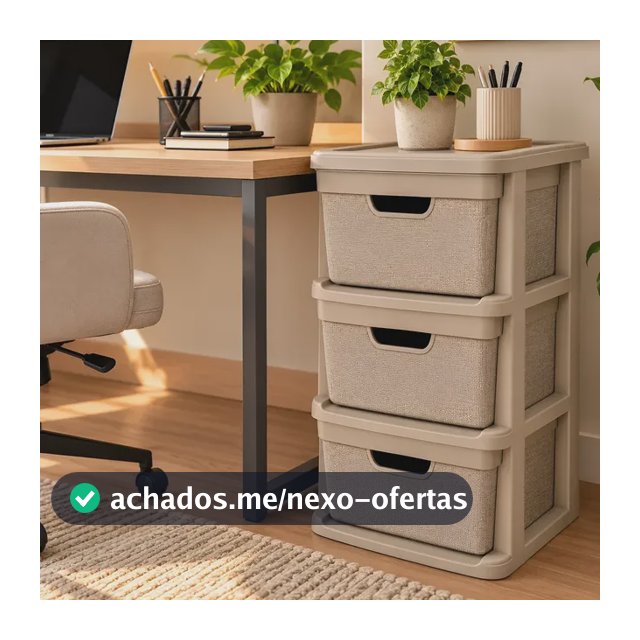 Organizador Gaveteiro Jaguar - Chão 3 Gavetas 15litros Cores