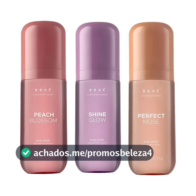 Braé By Ana Paula 3 Body Splash Peach + Perfect + Shine