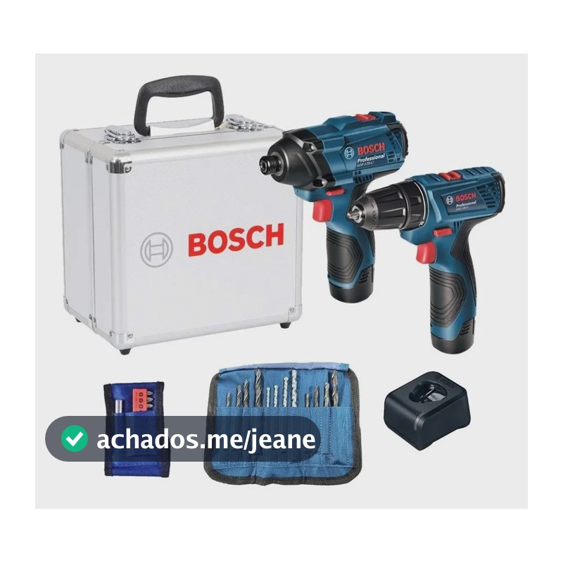 Kit Bosch Parafusadeira e Chave Impacto GSR120-LI + GDR120-LI 23AC