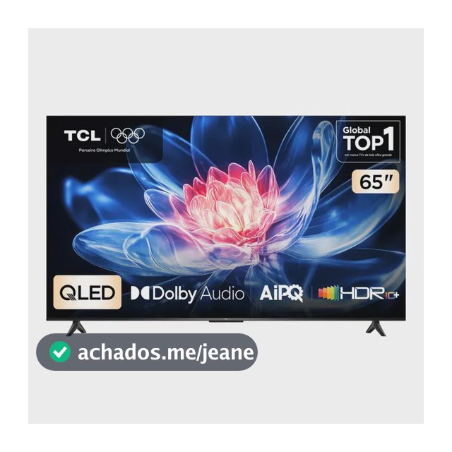 Smart Tv Tcl 65 Polegadas Qled 4k T6c Wifi Bluetooth Google Tv Tela Hva E Hdr10+ 65t6c