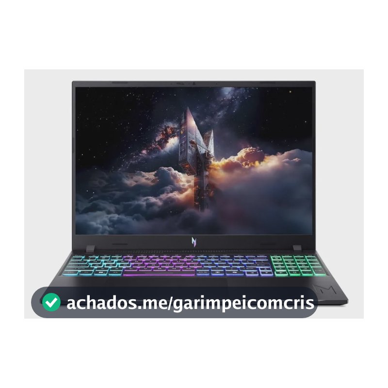 Notebook Acer Nitro 58mm C5 8gb Ram 512gb Ssd Rtx5060 Linux Preto