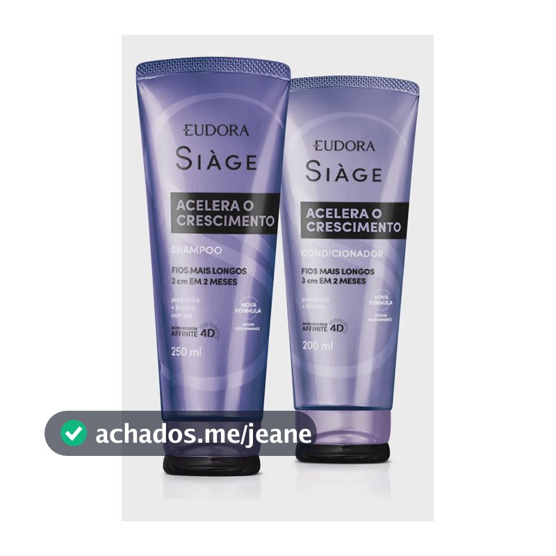 Kit Siàge Acelera O Crescimento Shampoo + Condicionador