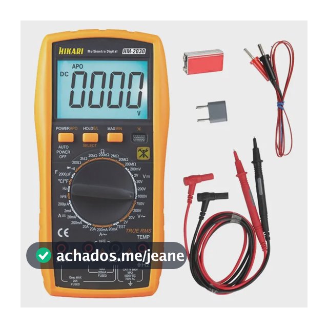 Multímetro Digital Hikari Profissional Hm-2030 C/ Iluminação