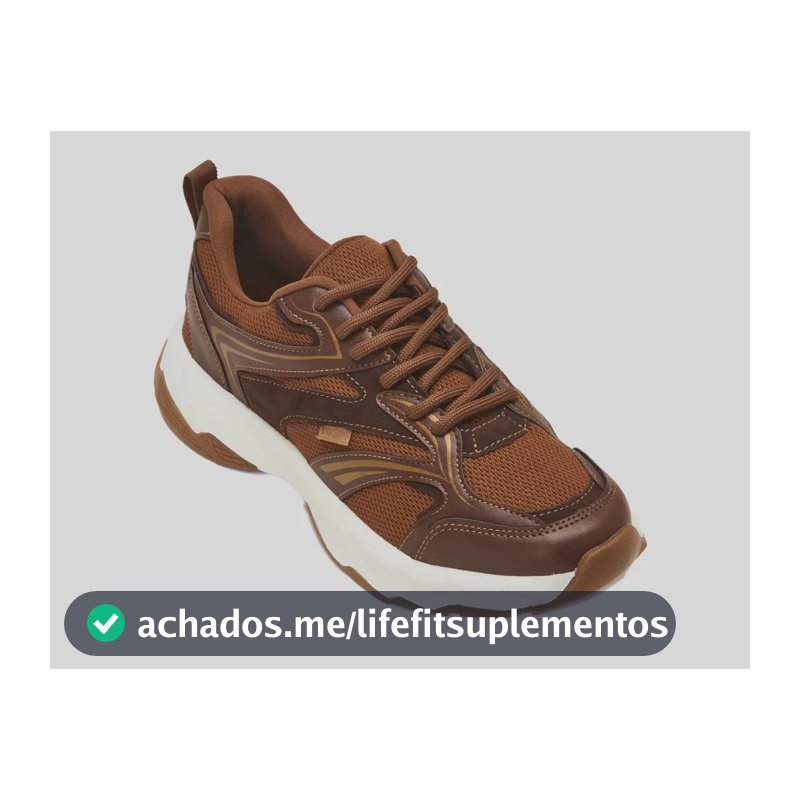 Tênis Feminino Aira Com Recortes Anacapri Marrom Liso 37