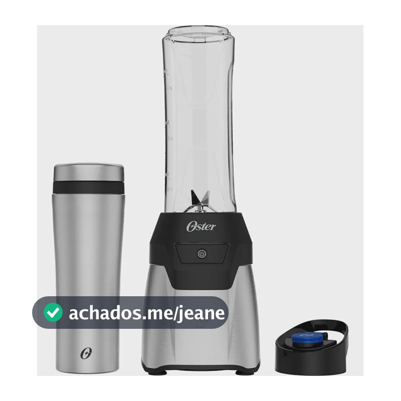 Blender Power Inox Oster Com 2 Jarras To Go Cor Prateado