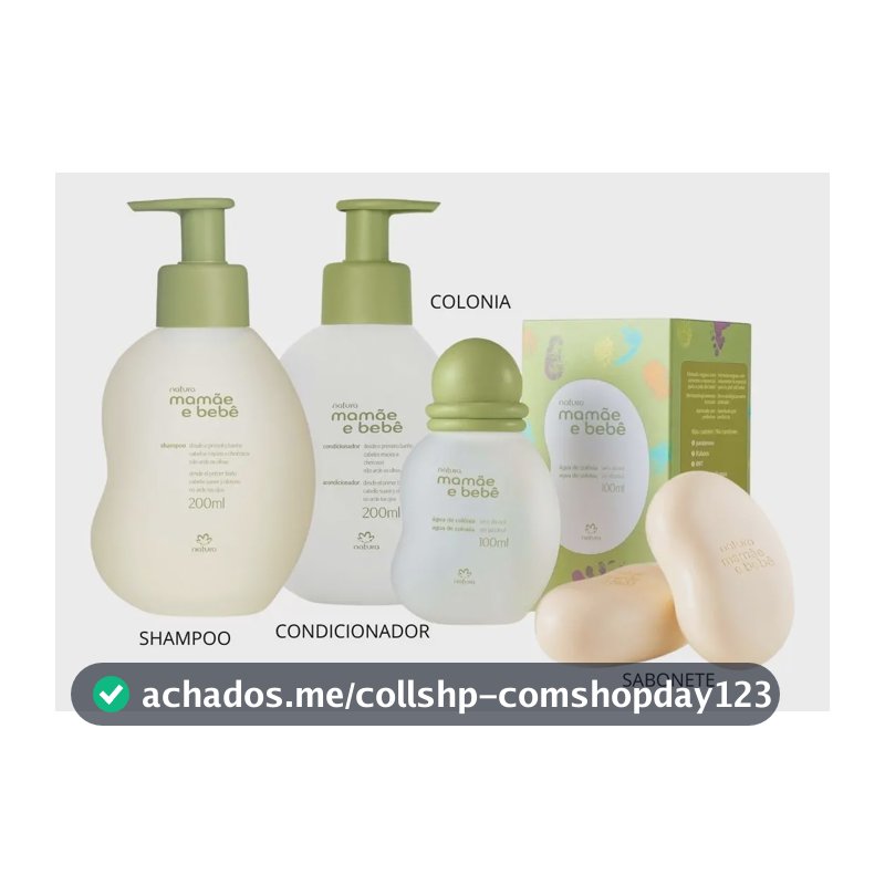 Kit Classico Mãe Bebê Colônia Shampoo Condicionador Sabonete