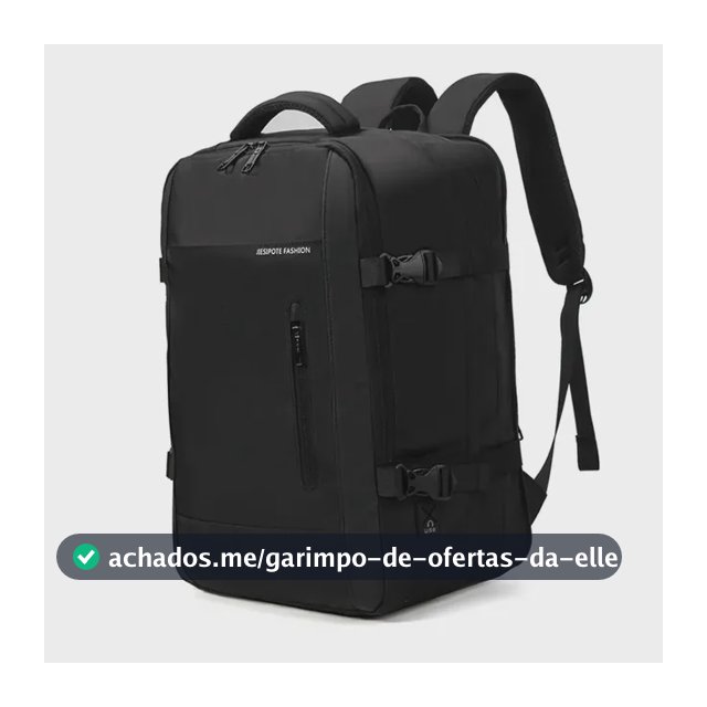 Mochila sem gênero, impermeável, reforçada, com capacidade ampliada de 30-42L, adequada para portátil, viagens diárias, cor preta