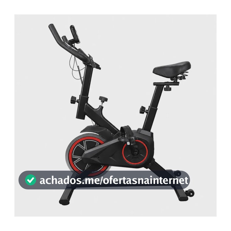Bicicleta Ergométrica Spinning Com Volante e Display LCD Guidão Ajustáve