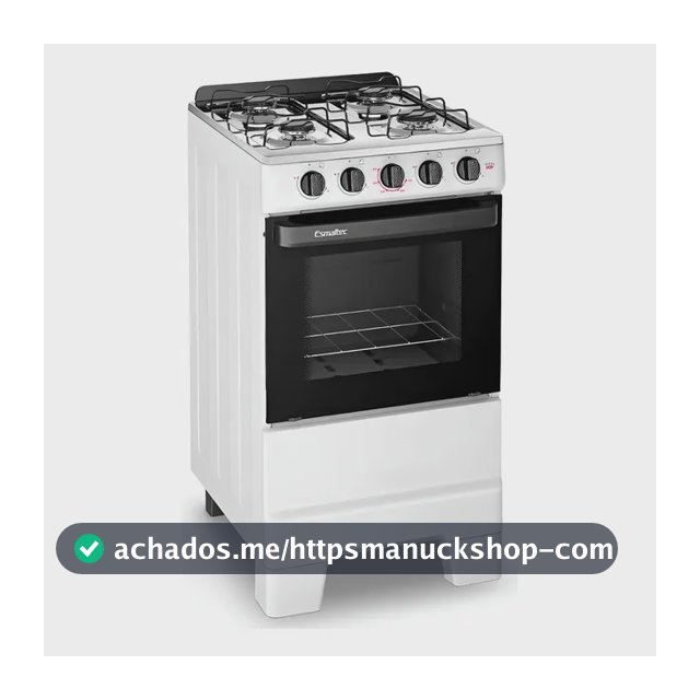 Fogão Esmaltec Ideal POP 4 Bocas de Gás Branco 50L