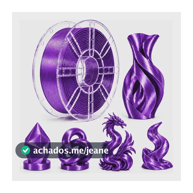 Filamento Pla Silk Sol3d 1kg 1,75mm Brilho Sedoso 3d Roxo Violeta
