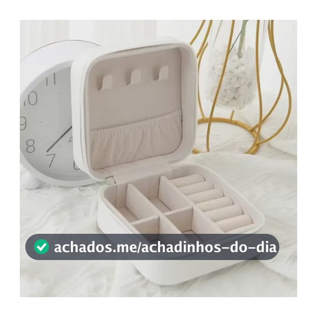 Kit 5 Porta Jóias Portátil Viagem Estojo Maleta Caixa Couro