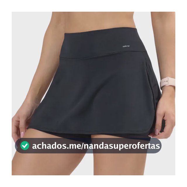 Short Saia Academia Beach Tennis Zero Transparência Selene
