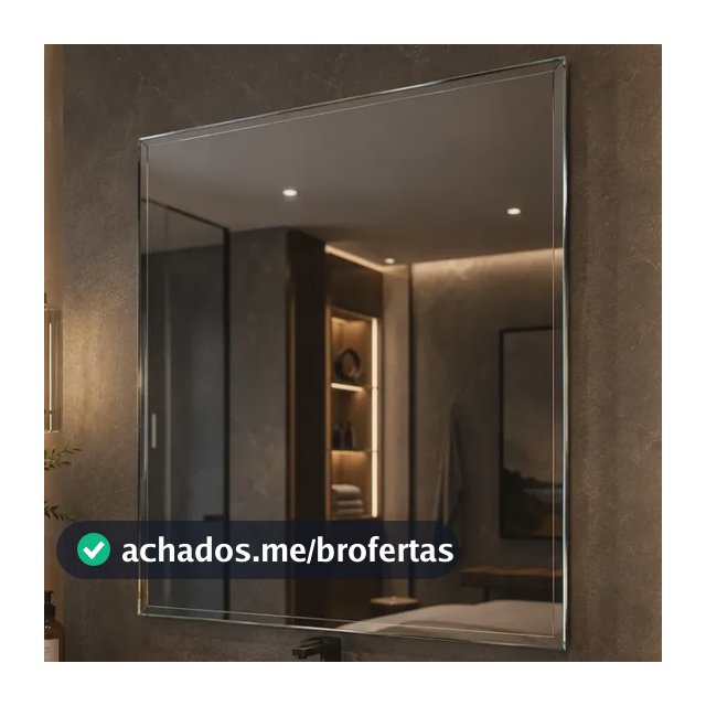 Espelho Mirano Paris 80x60cm Bisote Design Lapidado Moderno Suporte