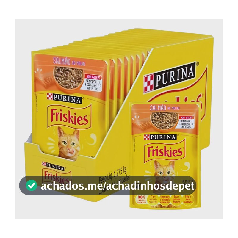 Purina Friskies Gato Adulto Sachês Salmão 85g - 15 Unid