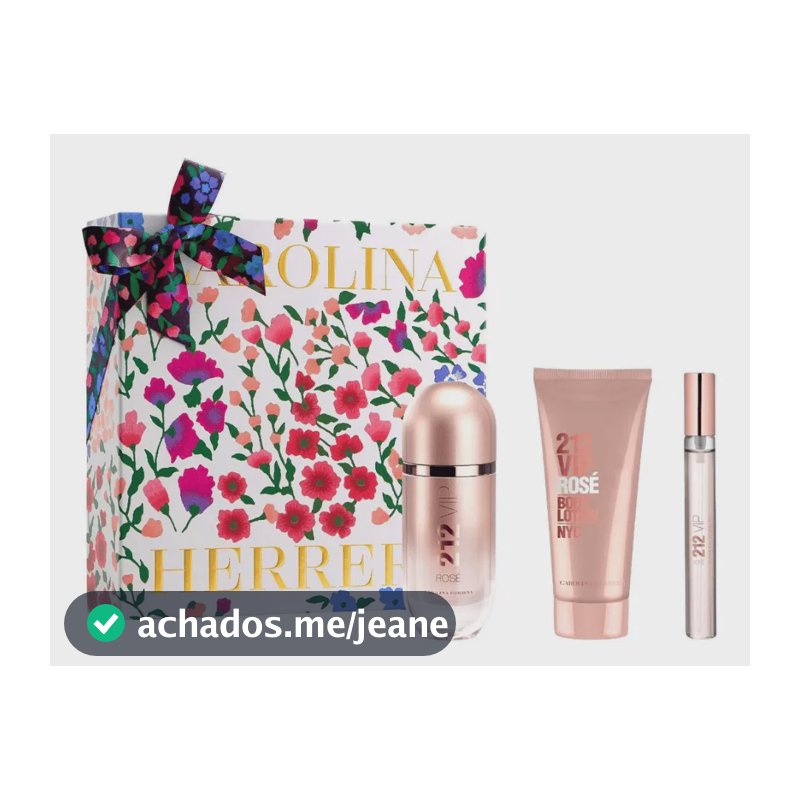 Compre E Ganhe- 212 Vip Rosé 80ml= Body Lotion + Travel Size