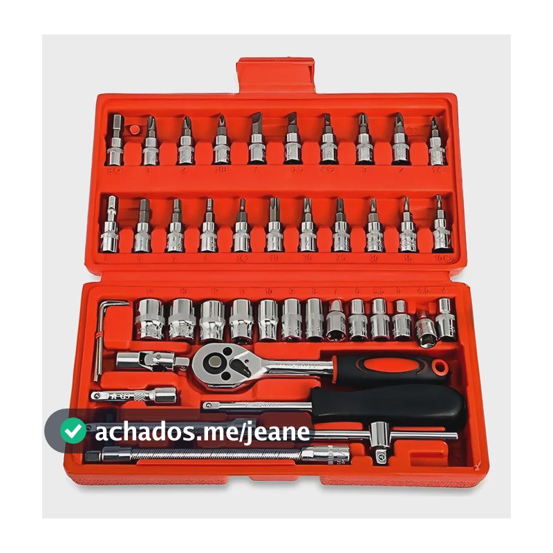 Kit Tf Imports De Ferramentas Multiuso Com 46 Peças E Maleta Kit De Ferramentas Multiuso