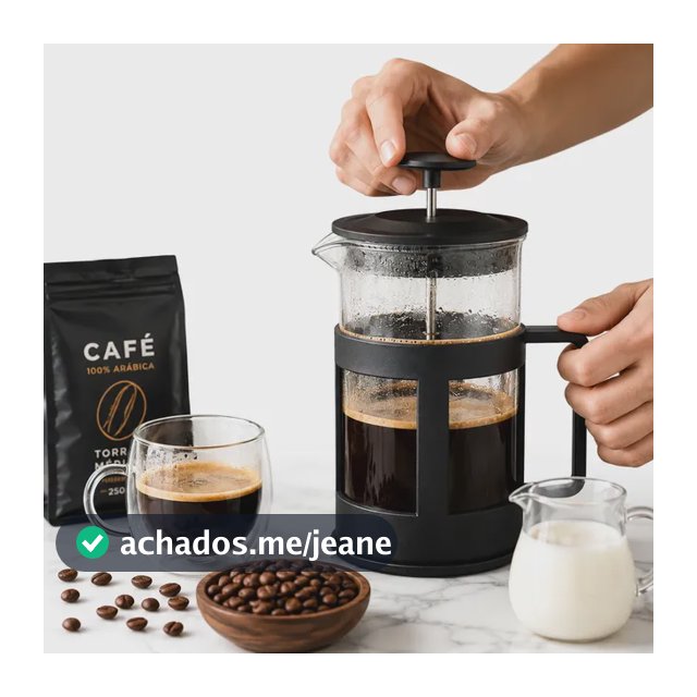 Cafeteira Prensa Francesa De Vidro Borossilicato 600ml Potistore Aço Inox Leite Cremoso Cremeira Capuccino Chá Café Profissional Única