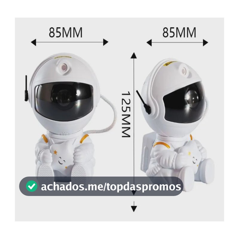 Astronauta para Quarto com Luz Nebulosa e Galáxia