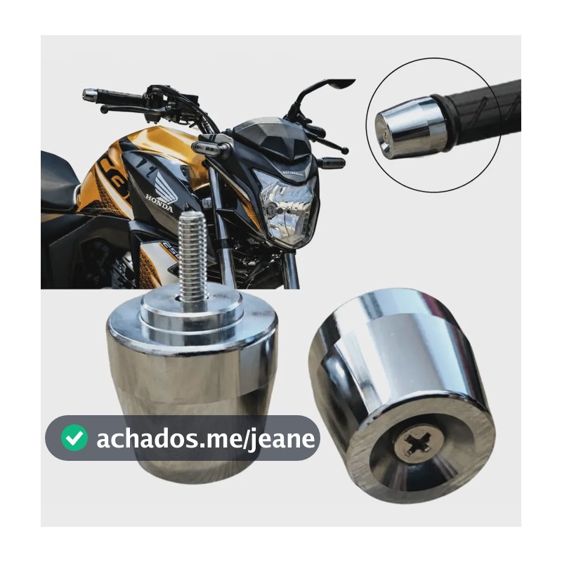 Par Peso Pesinho Pcx 150 Para Guidao Oco Cromado Premium Cromado