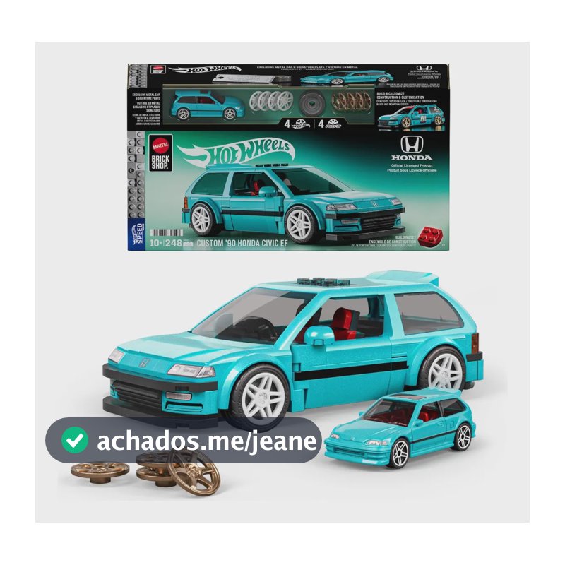 Blocos De Montar Mattel Brick Shopbrick Shop Speed Honda 248 Peças Em Caixa