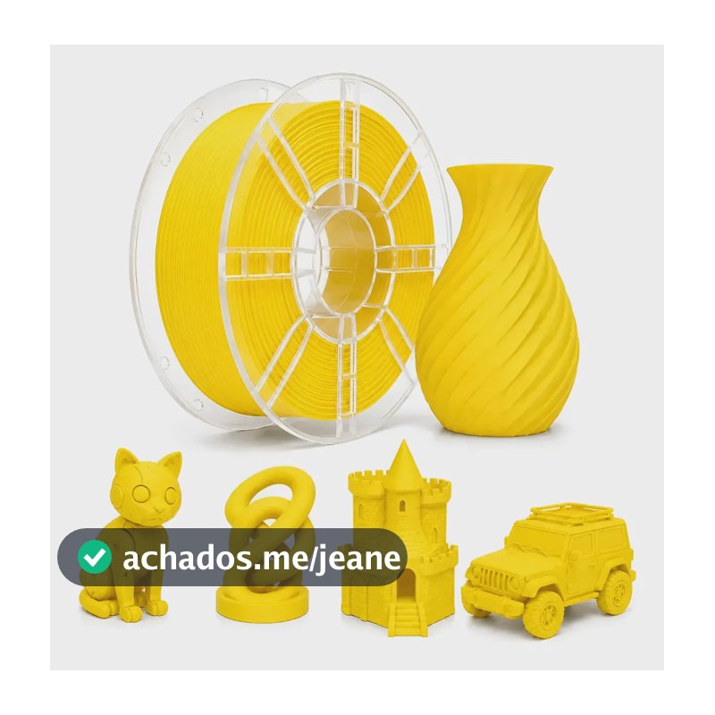 Filamento Pla Matte Sol3d 1kg 1,75mm Para Impressão 3d Amarelo
