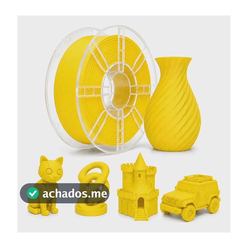 Filamento Pla Matte Sol3d 1kg 1,75mm Para Impressão 3d Amarelo