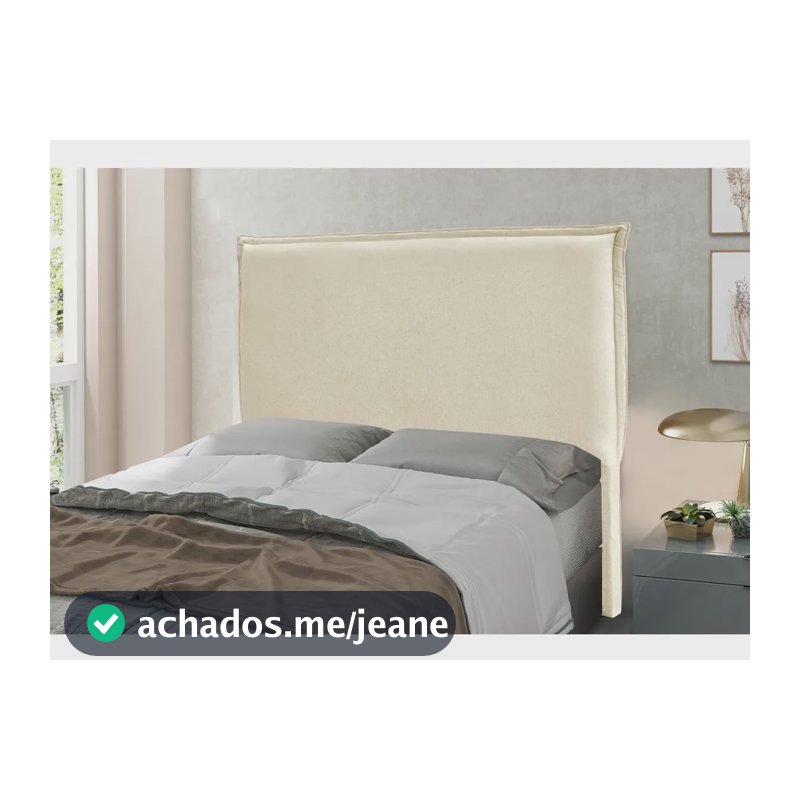 Cabeceira Casal 140cm Linho Veneza Pérola