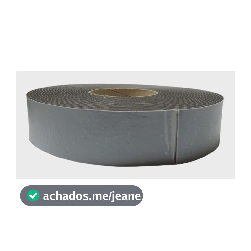 Fita Elastomerica 45mm X 3mm X 10m - Kit Com 4 Rolos Cinza
