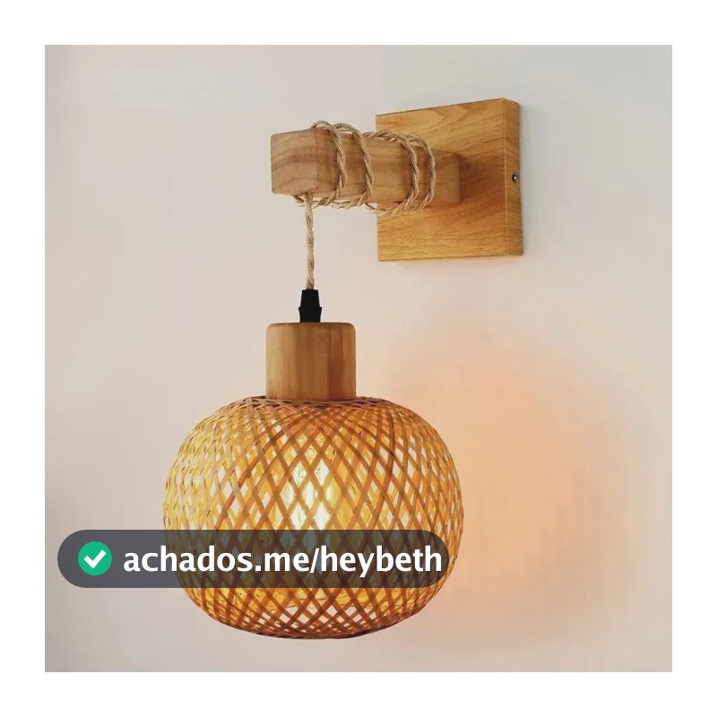 Abajur Quarto, Luminaria De Parede Moderno Arandela Luxo 110v/220v Palha