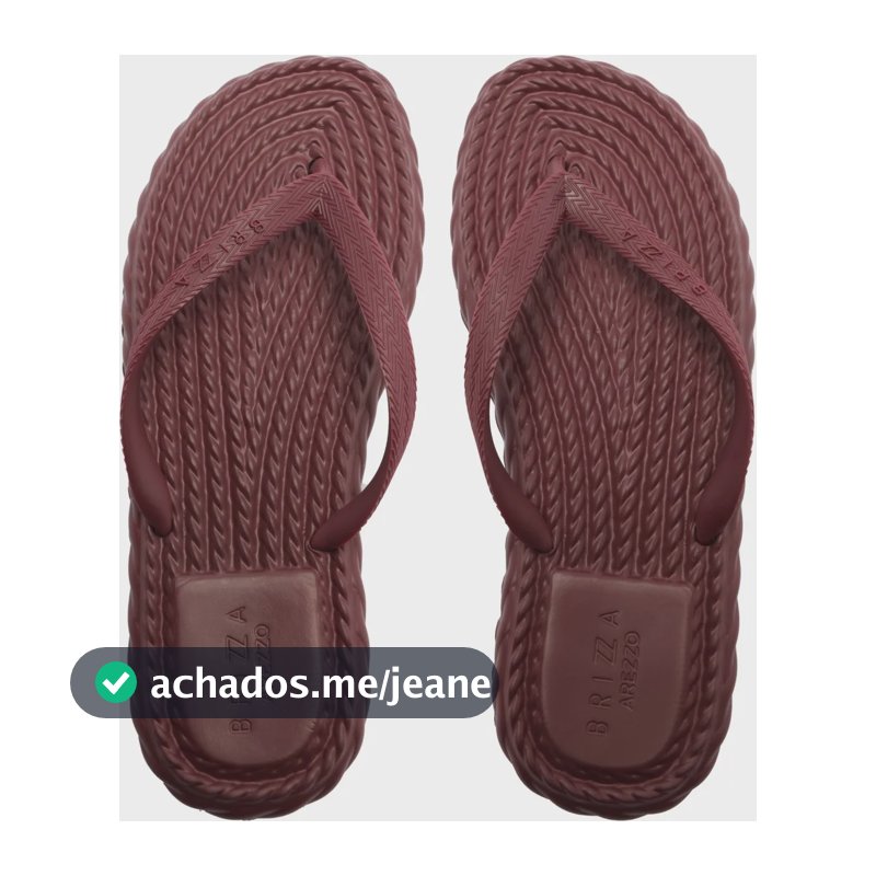 Chinelo Feminino - Brizza Arezzo - Vermelho - Z191550002 Vermelho Liso 34