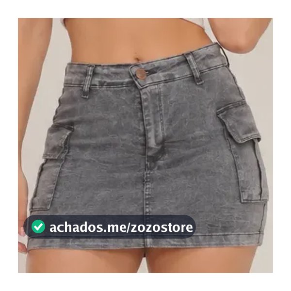 Saia Cargo Feminina Com Elastano Levanta Bumbum Cintura Alta