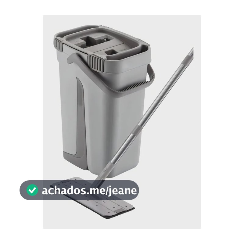 Mop Flat Rodo Multiuso Electrolux Lava E Seca Microfibra Cinza