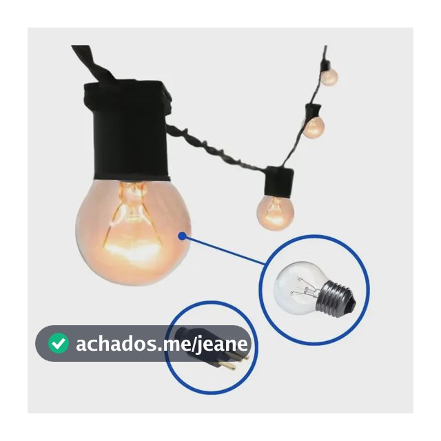Varal De Luzes Festao 10 Mts Com Lampadas Inclusas Barato