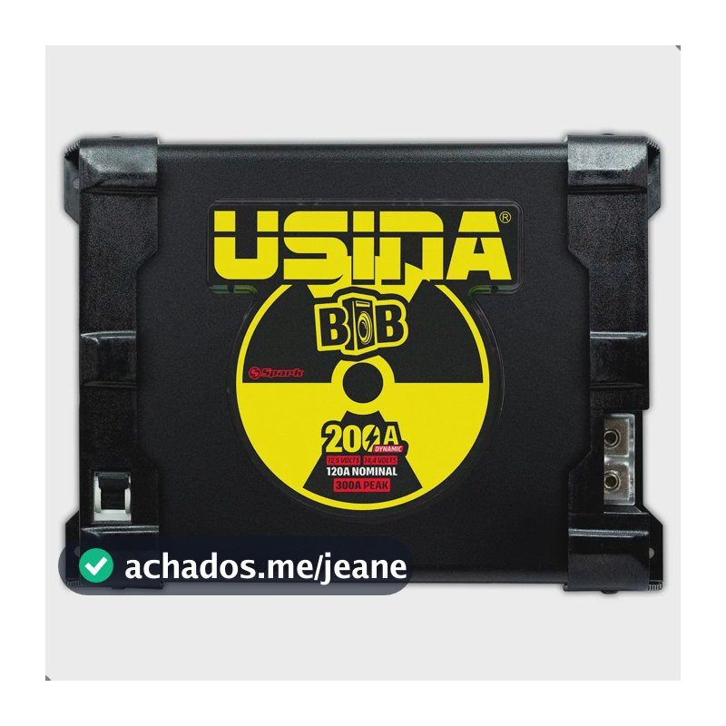 Fonte Carregador Usina Bob 200 Amperes Bivolt Dynamic Cor Pr Preto