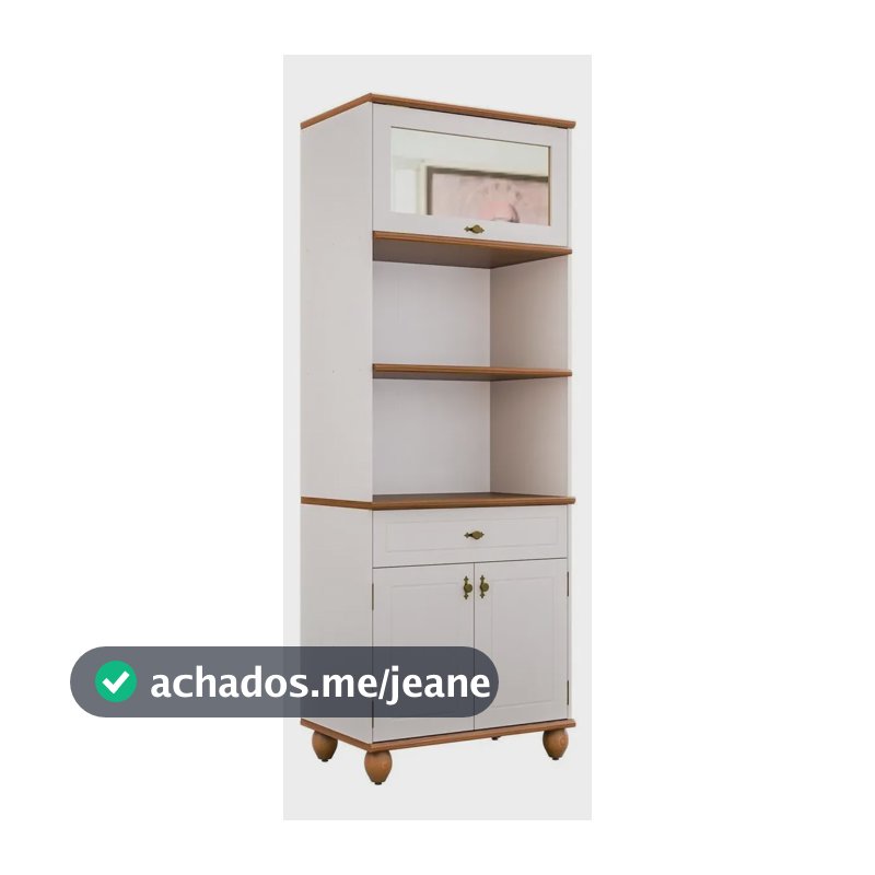 Torre Quente Para Cozinha Em Mdf Joy Branco/off White Off White