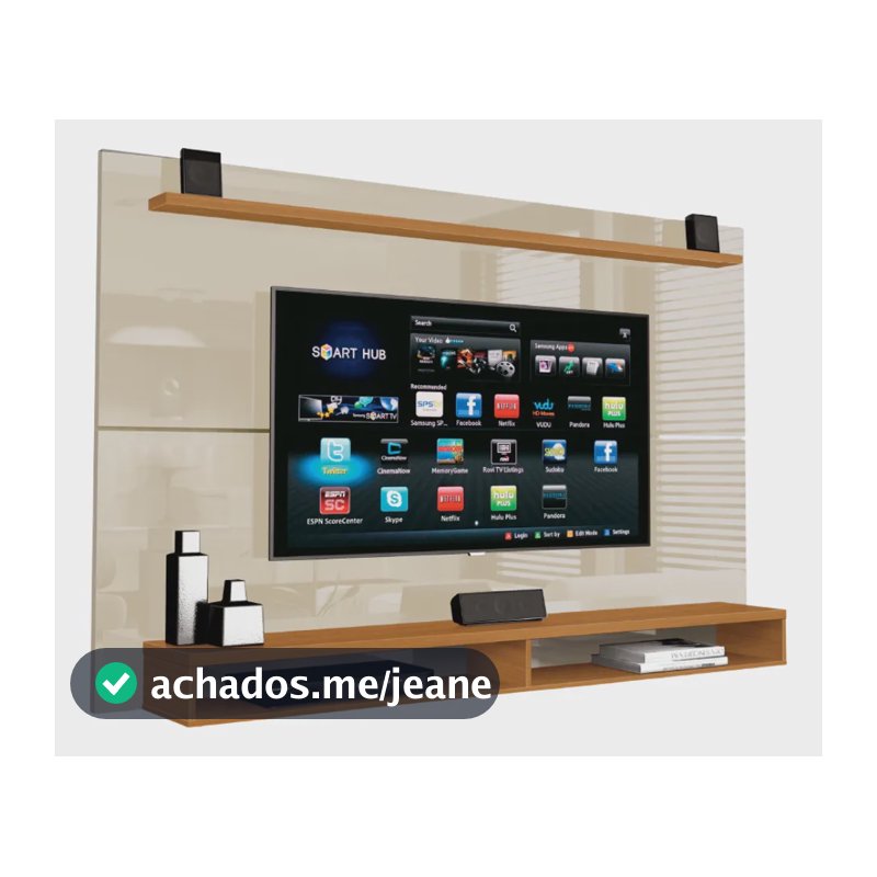Painel Para Tv Até 65 Polegadas 1,80m Max Off White Cedro/off White