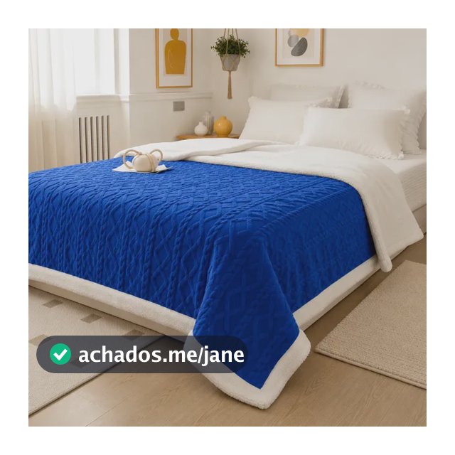 Cobertor Manta De Casal 2,00x1,80 Canelada Sherpa Cores