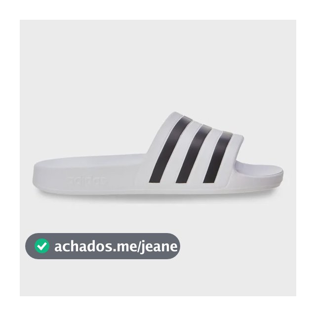 Chinelo Casual Masculino E Feminino Adilette Aqua adidas Branco E Preto Liso 36 Br